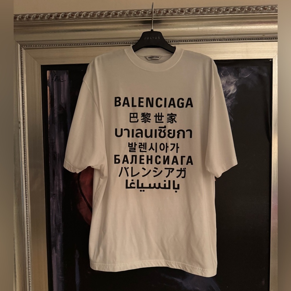 Balenciaga White Graphic T-Shirt